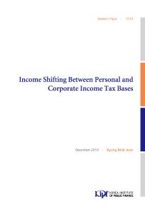 13-03 Income Shifting Between Personal and Corporate Income Tax Bases cover image